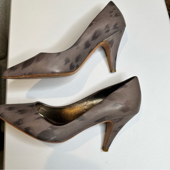 Rebecca Taylor Mauve Grey Purple Splatter Design Heel Size 7 (37)‎ - Picture 4 of 5